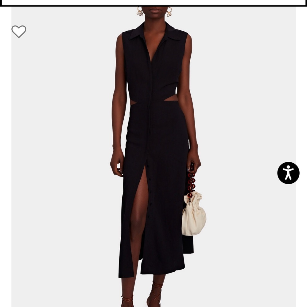 INTERMIX Hazel Cut-Out Midi Shirt Dress